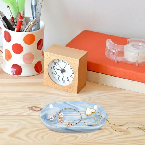 Miniatura 5 de Jabonera de cerámica hecha a mano, jabonera decorativa con texturas únicas de mármol, soporte antideslizante para barra de jabón para baño y cocina