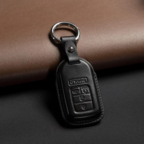 Miniatura 2 de Funda compatible con llavero Honda de cuero, compatible con Honda Accord Sport Civic Si CRV HRV EXL Clarity Insight Passport Pilot accesorios