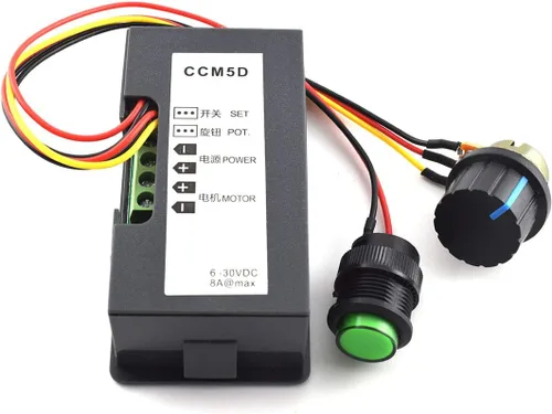 Miniatura 2 de SDTC Tech Controlador de velocidad del motor de 6V-30V 8A DC 6V 12V 24V PWM Interruptor de control de velocidad sin pasos Regulador de controlador