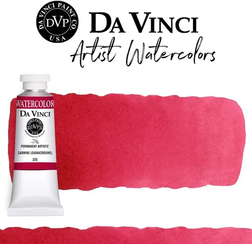 Miniatura 64 de DA VINCI PAINTS Pintura Acuarela Profesional para Artistas, Alizarin Crimson (Quinacridone), 37ml Índigo