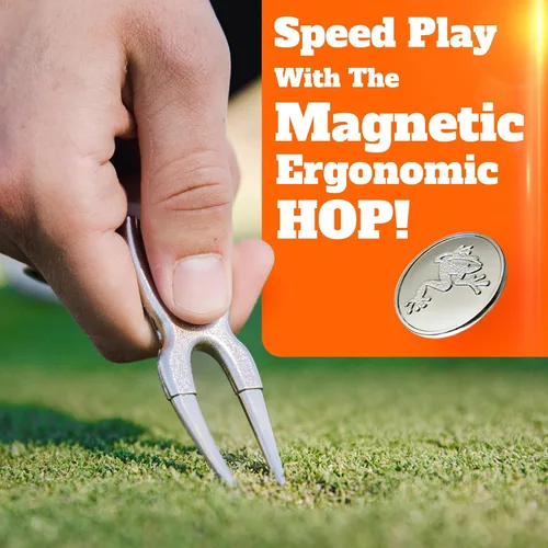 Miniatura 4 de Frogger Golf HOP! Marcador magnético de bolas y herramienta de reparación de Divot