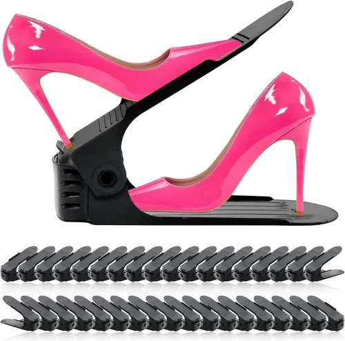 Miniatura 8 de NVGSN Organizador de ranuras para zapatos, paquete de 12 - Organizadores de zapatos para un par de zapatos, ahorradores de espacio para zapatos