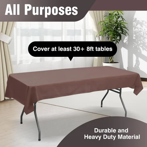 Miniatura 110 de Rollo de plástico para cubierta de mesa color verde manzana, 40 pulgadas x 100 pies, rollo de plástico resistente para cubierta de mesa de banquetes