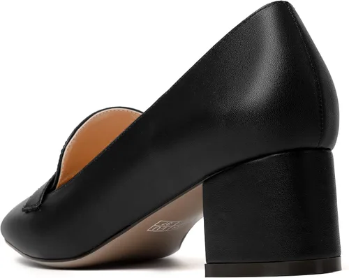Miniatura 7 de MODENCOCO Mocasines de tacón bajo grueso para mujer, cómodos, informales, de 2 pulgadas