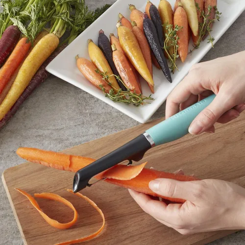 Miniatura 6 de KitchenAid Gourmet Euro Peeler, 8.7 pulgadas, Aqua Sky aguamarina (Aqua Sky)