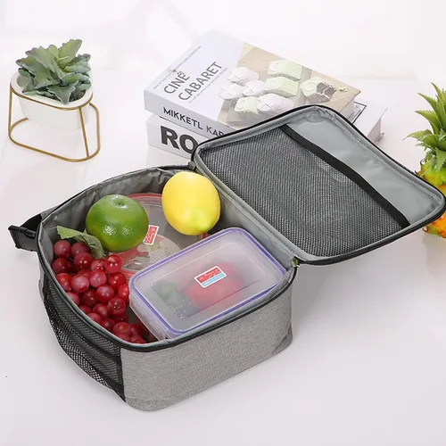 Miniatura 4 de Lonchera aislada para hombres y mujeres, lonchera a prueba de fugas con bolsillos de malla para el trabajo, gimnasio, viajes o campamento, ligera
