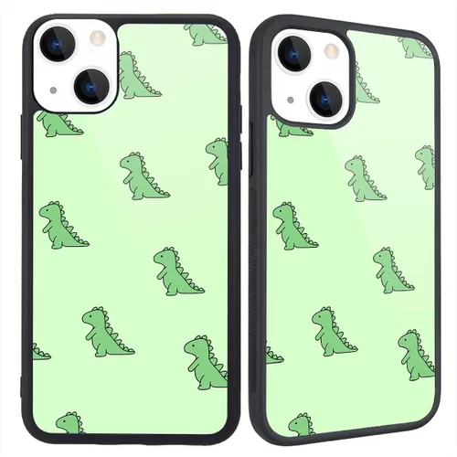 Miniatura 39 de Funda compatible con iPhone 13 para niños y mujeres, diseño divertido de cara, parte trasera dura con negro, divertido y lindo patrón de arte