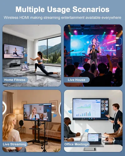 Miniatura 4 de Adaptador de pantalla HDMI inalámbrico, cable HDMI inalámbrico para AirPlay/Miracast a 1080P HDTV de pantalla grande, adaptador de dongle de espejo