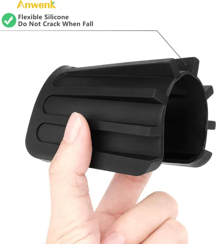 Miniatura 4 de Anwenk - Jabonera de silicona flexible para ducha, baño/cocina/encimera, mantiene las barras de jabón limpias en seco, fácil limpieza, color negro