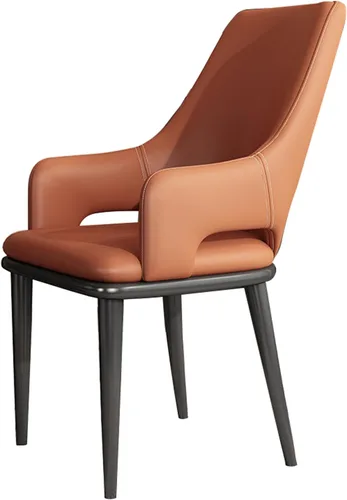 Miniatura 9 de Sillas de comedor con brazos Juego moderno de 6, Silla auxiliar de cocina, Sillas laterales tapizadas de comedor, Sillas de comedor de cuero, Silla