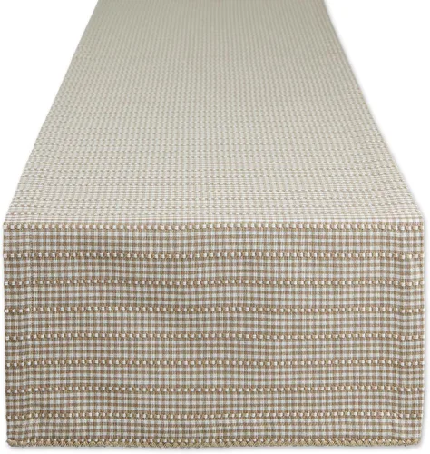 Miniatura 14 de DII Farmhouse Gingham, colección de mesa a cuadros, camino de mesa, 14x72, negro