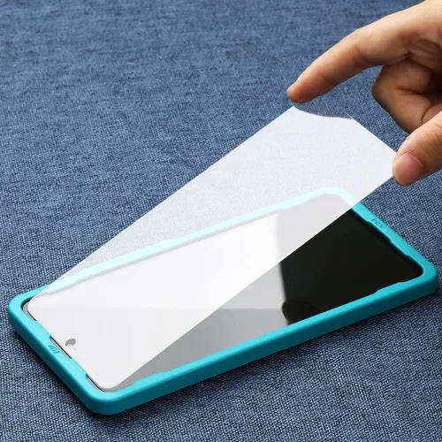 Miniatura 4 de Ibywind Protector de pantalla para SamSung Galaxy S22+ 5G, 2 unidades, vidrio templado de dureza 9H y protector de lente de cámara, con marco