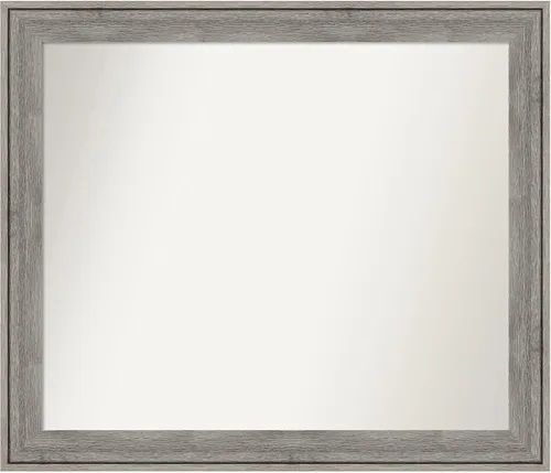Miniatura 285 de Amanti Art Espejo de pared personalizado no biselado (24.5 x 24.5 pulgadas), marco gris marrón alta, varios tamaños personalizados, espejo de baño