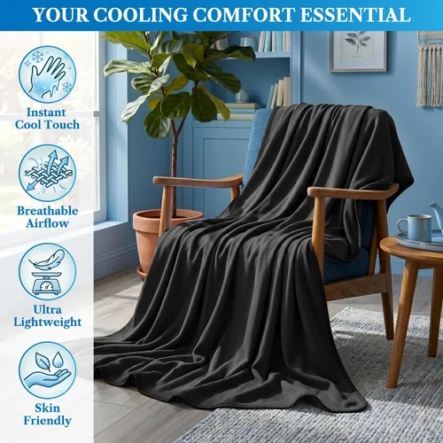 Miniatura 5 de PAVILIA - Manta refrescante para durmientes acalorados, manta refrescante Arc-Chill, manta ligera de verano frío para sudores nocturnos y sofocos