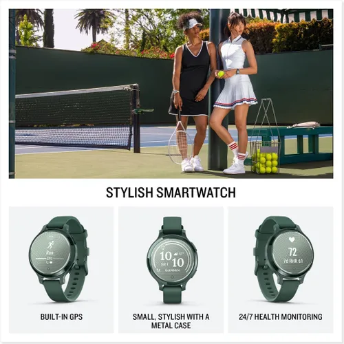 Miniatura 2 de Garmin Lily® 2 Active, reloj inteligente pequeño y elegante, GPS incorporado, pantalla oculta, lente estampada, hasta 9 días de duración