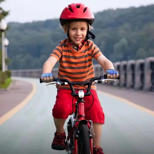Miniatura 5 de Guantes de ciclismo para niños, sin dedos, transpirables, antideslizantes, para jóvenes, niños y niñas, ciclismo, motocicleta, motocross, deportes
