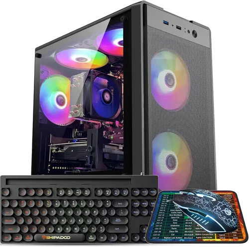 Miniatura 10 de Computadora de Escritorio Torre PC, Intel Core i7-4770-3.4GHz, RAM DDR3 de 16 GB, disco duro SSD M.2 de 512 GB, ventilador RGB x 3, Wi-Fi 6.0, USB