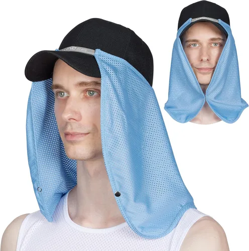 Sombrero de sol de malla de enfriamiento Escudo Cuello Cortina Transpirable Guardia Polainas Protección UV Unisex Hombres Mujeres Cubierta facial