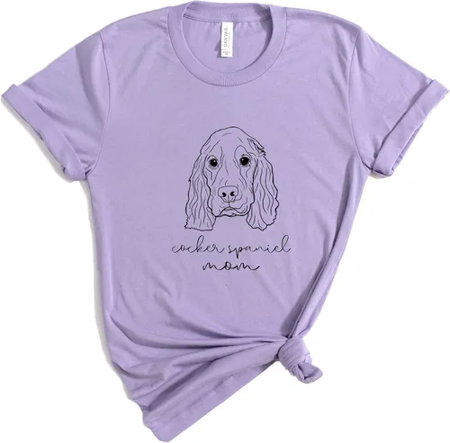 Miniatura 6 de Verita Culture Cocker Spaniel Mama Graphic T-Shirt Women Dog Mom Owner Gift T-Shirt New Puppy Adoption T Shirt White