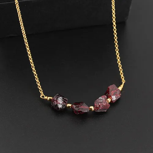 Miniatura 20 de Gempires Natural Raw Bar Crystals Pendant Necklace Handmade Jewelry 22 inch Adjustable Chain