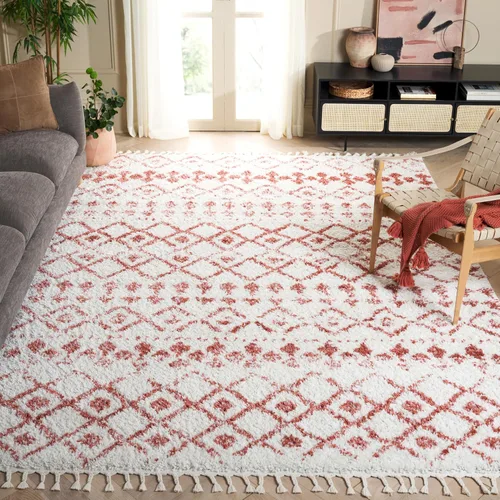 Miniatura 37 de SAFAVIEH Berber Fringe Shag Collection - Alfombra decorativa de 2 pies 2 pulgadas x 4 pies, color crema y gris oscuro, diseño que no desprende
