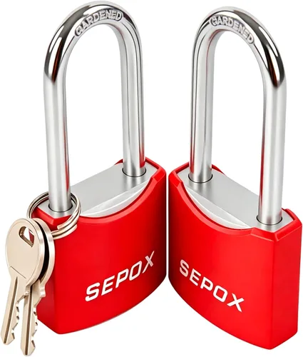 Miniatura 10 de SEPOX® Twins - Candados para exteriores resistentes a la intemperie de 1-9/16 pulgadas con la misma llave, grillete largo, cerradura de acero 2 pzas