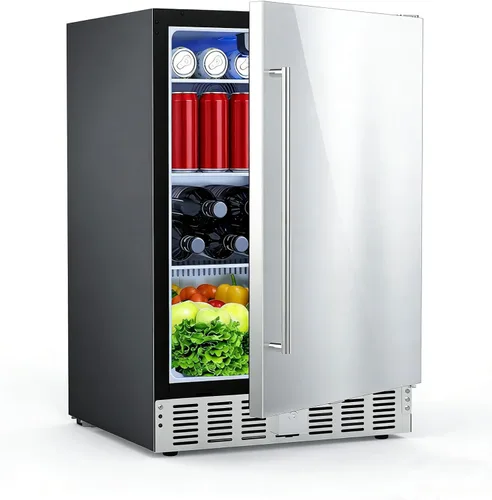 Miniatura 9 de Electactic Mini refrigerador con congelador, refrigerador compacto de 3.2 pies cúbicos con 2 puertas, refrigerador pequeño con termostato ajustable