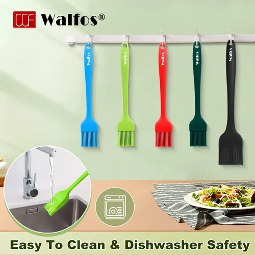 Miniatura 9 de Walfos Juego de 5 cepillos de silicona para repostería, resistentes al calor, perfectos para hornear, parrilla de barbacoa, cocina de cocina, núcleo