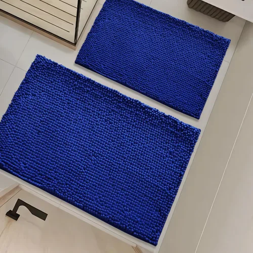 Miniatura 39 de Juego de alfombras de baño de 2 piezas, súper absorbente suave, gruesa, lavable en lavadora, alfombra de baño de chenilla antideslizante, alfombra