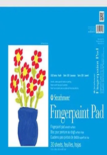 Strathmore (27-118 STR-27-118 30 hojas de pintura de dedos para niños, 12 x 18 pulgadas)