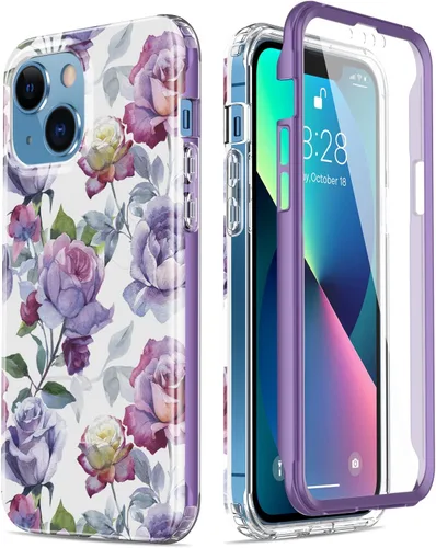 Miniatura 47 de Esdot Funda protectora para iPhone 13 Mini con protector de pantalla integrado, protección de grado militar con diseños de moda para mujeres