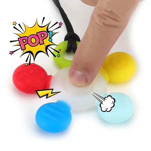 Miniatura 4 de Seeway - Collar masticable sensorial, collar masticable de silicona para niños sensoriales, longitud ajustable, juguetes masticables para autismo