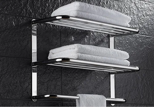 Miniatura 8 de LUANT Estante de baño de 3 niveles para montaje en pared con barras de toalla