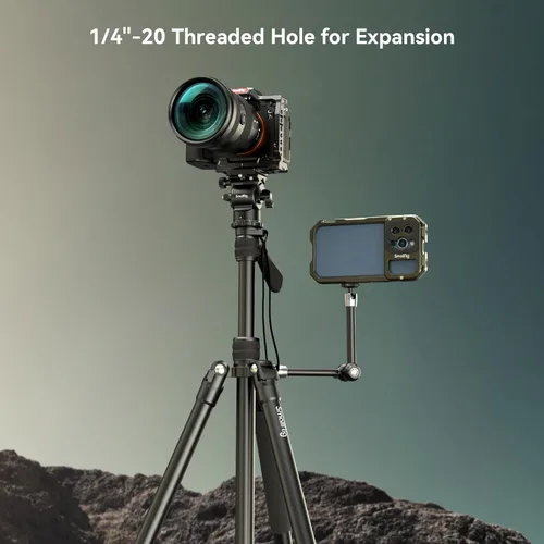 Miniatura 9 de SmallRig CT180 Trípode de Video, Trípode de Cámara de 72" Monopie con Cabezal Fluido, Trípode de Cámara de Aluminio, Cabezal Fluido Panorámico
