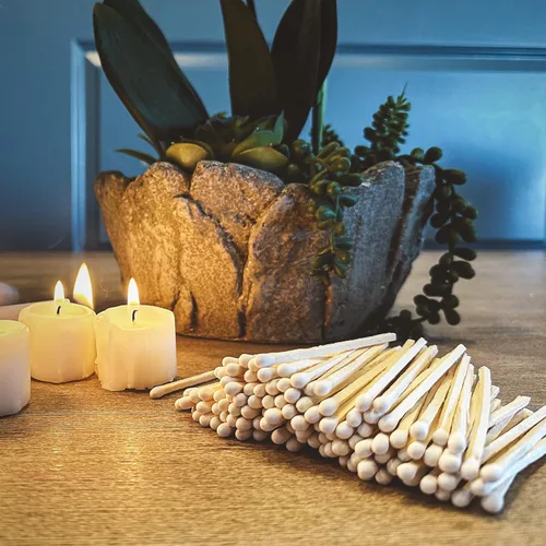 Miniatura 6 de Thankful Greetings - Cerillas de seguridad clásicas de punta blanca de 2 pulgadas Más de 100 cerillas artesanales a granel con calcomanías Bumble