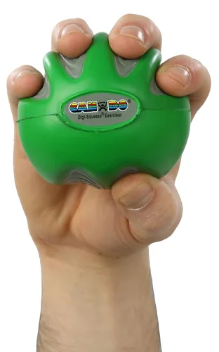 Miniatura 3 de CanDo 10-1995 Digi-squeeze Ejercitador para manos, Grande, M, Verde: Medio, 1