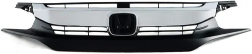 Miniatura 10 de G-PLUS Parachoques delantero capó parrilla de malla parrilla con ceja compatible con Honda Civic Sedan 2019-2020 Type-R estilo negro