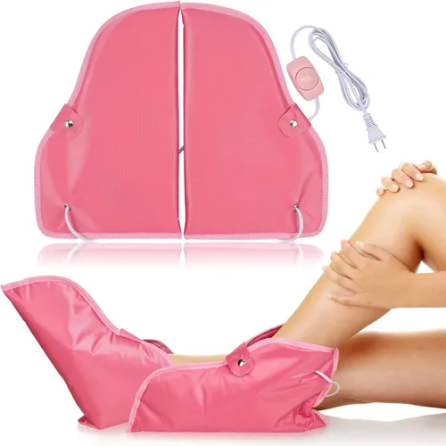 Noverlife Botines térmicos de cera de parafina, cubierta eléctrica para pies de pedicura y arte de uñas, tratamiento de cera infrarroja, kit de