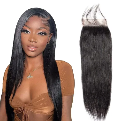 Miniatura 5 de Cierre frontal de encaje HD de 13 x 4 pulgadas, cabello humano lacio con encaje frontal de 10 pulgadas, cabello virgen brasileño 100% sin procesar
