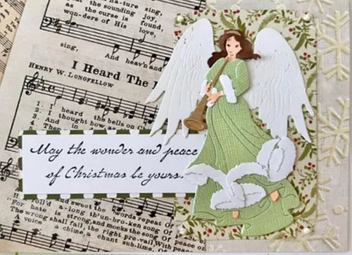 Miniatura 3 de Troqueles de metal de ángel, plantillas musicales de corte de ángel para manualidades, álbumes de recortes, fotos, papel decorativo en relieve