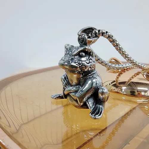 Miniatura 2 de FAZOVIN Collar de animales con colgante de águilaranabúhogatito con cadena de acero inoxidable de 23.6 pulgadas para hombres y mujeres