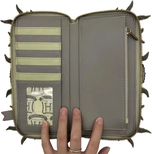 Miniatura 3 de Loungefly Cartera del libro de monstruos de Harry Potter, Marrón, Cartera con cremallera alrededor