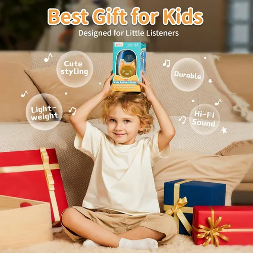 Miniatura 9 de alilo Pocket Bunny - Reproductor de música portátil para niños, juguetes musicales para niños pequeños, precargado de más de 120