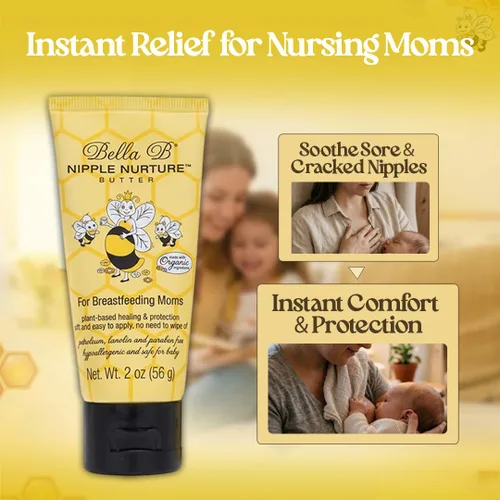 Miniatura 5 de Bella B Nurturing oz - Crema orgánica para pezones para lactancia materna - Crema natural para pezones para lactancia materna, mantequilla