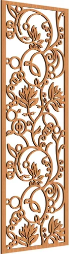 Miniatura 114 de 9 3/8"W x 24 3/8"H x 1/4"T Caspio Decorativos Paneles De Pared De Madera De Calado, Roble Rojo rojo (Red Oak)