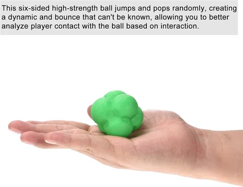 Miniatura 4 de PATIKIL Bolas de reacción de rebote, entrenamiento de coordinación pelota agilidad entrenador TPR de alta dificultad, para reflejo de velocidad Verde