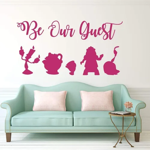 Miniatura 6 de Calcomanía de pared Be Our Guest - La Bella y la Bestia - Lumiere, Mrs Potts, Chip, Cogsworth y Featherduster