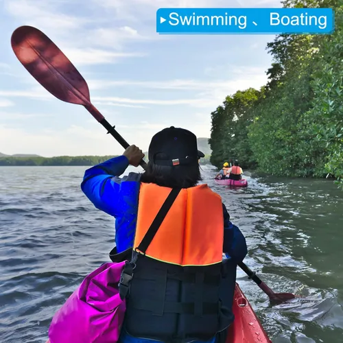 Miniatura 7 de PATIKIL Bolsa seca flotante impermeable, 2 L para exteriores, mochila con ventana transparente para navegar, rafting, kayak, color negro
