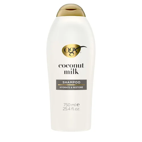 Miniatura 12 de OGX Champú Nutritivo + Leche de Coco Hidratante, Champú Hidratante y Restaurador que Hidrata para Cabello Suave Después del Primer Uso, Sin