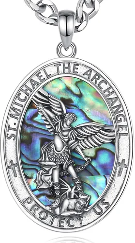 CELESTIA Medallas de plata de ley 925 San MiguelSan CristóbalSan BenitoSan GabrielVirgen MaríaJesúsCaravacaMetatrónSello de los Siete Arcángeles